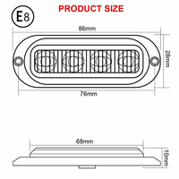 Feu de position latéral à LED Emark DOT 4, feu de gabarit pour remorque, étanche, clignotant, feu arrière pour camion, poids lourd, camping-car