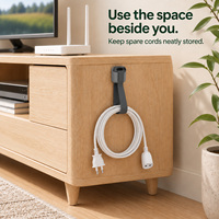 Sangles organisatrices de câbles pour appareils électroménagers, pour le rangement des câbles de cuisine, avec fixations adhésives ou à vis pour machines à café et petits appareils.