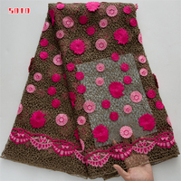 5010 Kalume Nouvelle Mode Prix Usine Tissu Brodé Unique en Dentelle Guipure Cordonnée pour Robe de Mariée Française et Vêtements Féminins