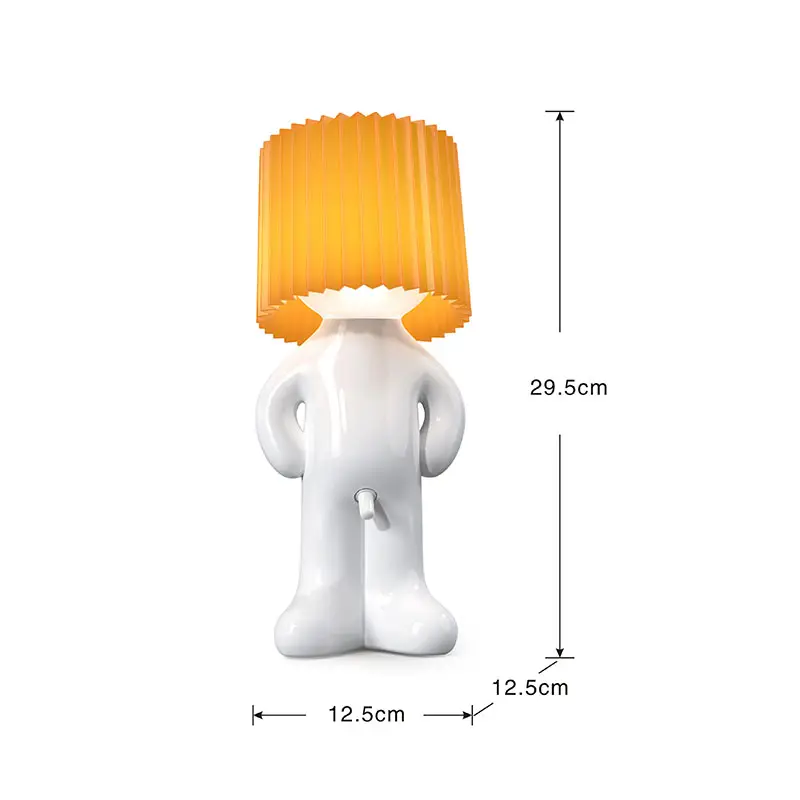 Bán buôn USB sạc nhiều màu 3D sáng tạo đèn bàn nhỏ đêm đèn Mr.P nhút nhát cậu bé bàn đèn dành cho người lớn trẻ em Quà tặng