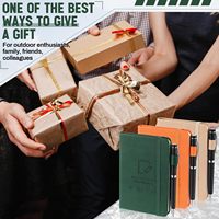 Carnet de notes en cuir personnalisé avec porte-stylo, mini journal de voyage, coffret cadeau