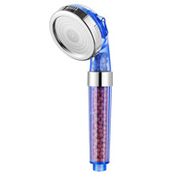 Pommeau de Douche Moderne en Plastique ABS Effet Brume Argentée, à Sortie d'Eau Unique, Économe en Eau, Pressurisé, Massant, Installation Facile, pour 3 Salles de Bain