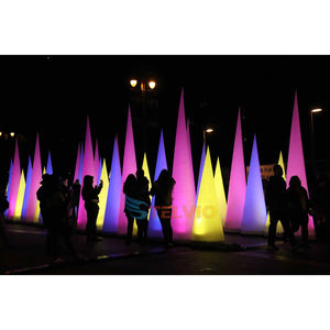 Modèle de pilier de cônes gonflables de décoration de fête d'événement bon marché avec colonnes gonflables légères de LED artistiques d'étape personnalisée - Product Image 3