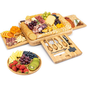 Cadeaux uniques pour l'anniversaire de mariage, grandes assiettes, plateau à fromage, plateau à charcuterie avec couverts - Product Image 1