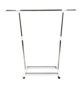 MR-6041B multi functional adjustable stainless steel single pole coat stands garment cloth rack