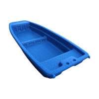 Bateau de pêche en PE à double couche épaissie, résistant à l'eau de mer, anti-échoulement, avec coque stable rotomoulée, vente en gros