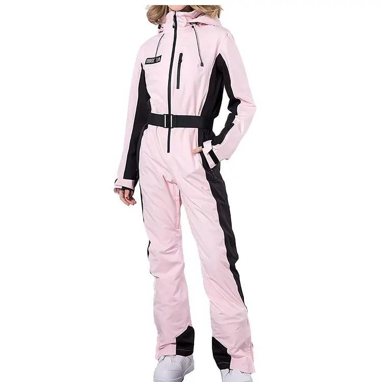 Atacado personalizado inverno esporte Snowsuit impermeável Windproof respirável adulto uma peça ski snow suit mulheres