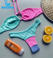 Maillot de bain OEM à armatures sexy, Bikini pour femmes, maillot de bain ouvert chaud sexy pour femme, nouveau design, maillot de bain une pièce de luxe personnalisé de couleur unie