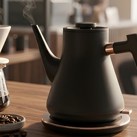 Bouilloire électrique à bec de cygne pour café filtre avec écran LCD, ébullition rapide et fonction maintien au chaud pour thé et café