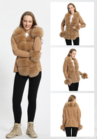 Vente en gros Janefur Pull tricoté en fourrure de renard bordé d'automne et d'hiver pour femmes