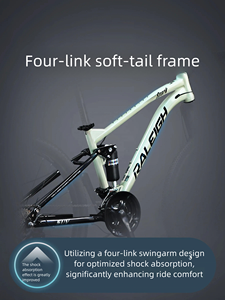 Nuova Bicicletta da Montagna 2026 in Fibra di Carbonio a Sospensione <span class=keywords><strong>Completa</strong></span> con Freni a Disco per Uomini, Donne, Adulti, Adolescenti e Studenti, 24 Velocità, 26 Pollici, Doppia Sospensione - Product Image 2