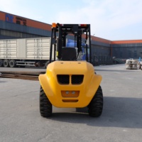 Chariot élévateur tout-terrain QINGCHA 4x4 haute capacité 3,5T, chariot élévateur diesel tout-terrain |   Machine de manutention de matériaux pour terrains accidentés