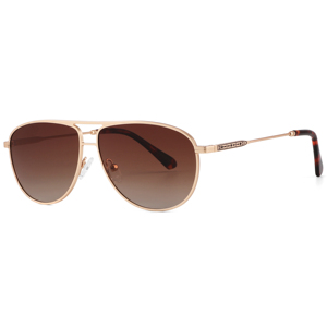 Gafas de Sol de Piloto Unisex, Montura Metálica, Lentes Degradadas Marrones, Protección UV400, para Conducir, Adultos, Hombres - Product Image 1