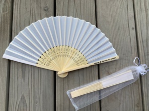 Wedding <b>Fan</b> Logo Personalized Custom Bamboo Folded for the Event - Product Image 5