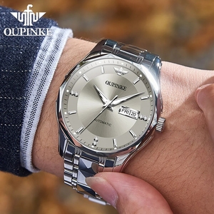 Envío Directo OUPINKE 3295 Reloj para Hombre con Movimiento Automático Importado, Calendario, Semana, Resistente al Agua, Luminoso, Mecánico - Product Image 3