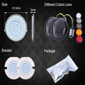 Phares LED pour moto, accessoires de modification <span class=keywords><strong>Harley</strong></span>, panneaux de clignotants LED, feux de position et arrière modifiés - Product Image 3