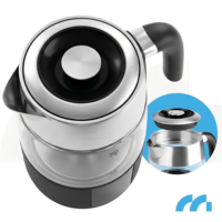 Bouilloire Électrique Intelligente en Verre à Double Paroi 1,7 L 2200 W avec Écran Tactile, Ébullition Rapide et Arrêt Automatique – Appareil Ménager – Vente en Gros Disponible