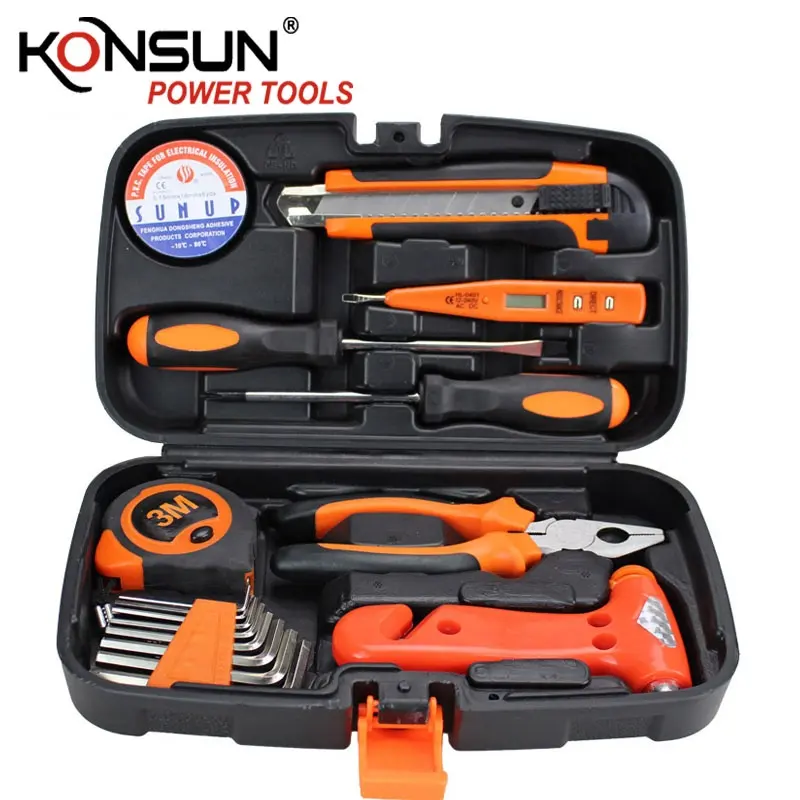 Konsun Hardware Gereedschapskit Handmatige Set Home Reparatie Kit Auto Reparatie Algemene Huishoudelijke Handgereedschap Set Houtbewerking Combinatietool