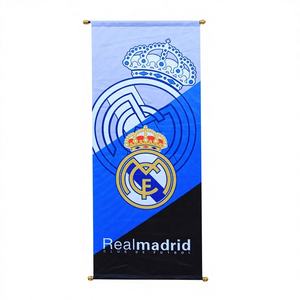 Banderas Decorativas de Seda del Real Madrid para Aficionados al Fútbol, Pancartas Colgantes Segmentadas, Arte de Pared para Bares, <span class=keywords><strong>Bandera</strong></span> Grande - Product Image 1