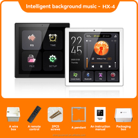 Controlador de Música Ambiental Inteligente Tipo 86, Pantalla Táctil de 2 Zonas, BT/FM/AUX/TF/USB, Multi-Habitación, Casa, Villa