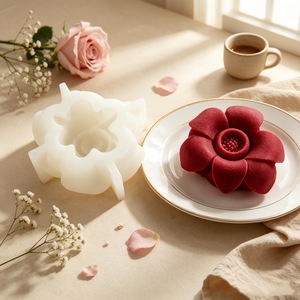 Six Petal Flower <b>Silicone</b> Mold Rafflesia Shape Mousse Cake Chocolate Mold <b>Baking</b> Jelly Pudding Mold Home Commercial Use - Product Image 3