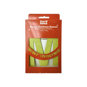 608389 Striscione di Carta Scintillante 'Buon Natale' 1,5m, Ghirlanda di Lettere in Lamina Luccicante, Serie Party Maker Oro Rosso Pronta da Appendere - Product Image 6