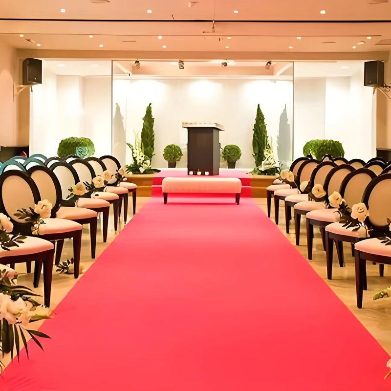 Thick Red Carpet for Weddings Stage