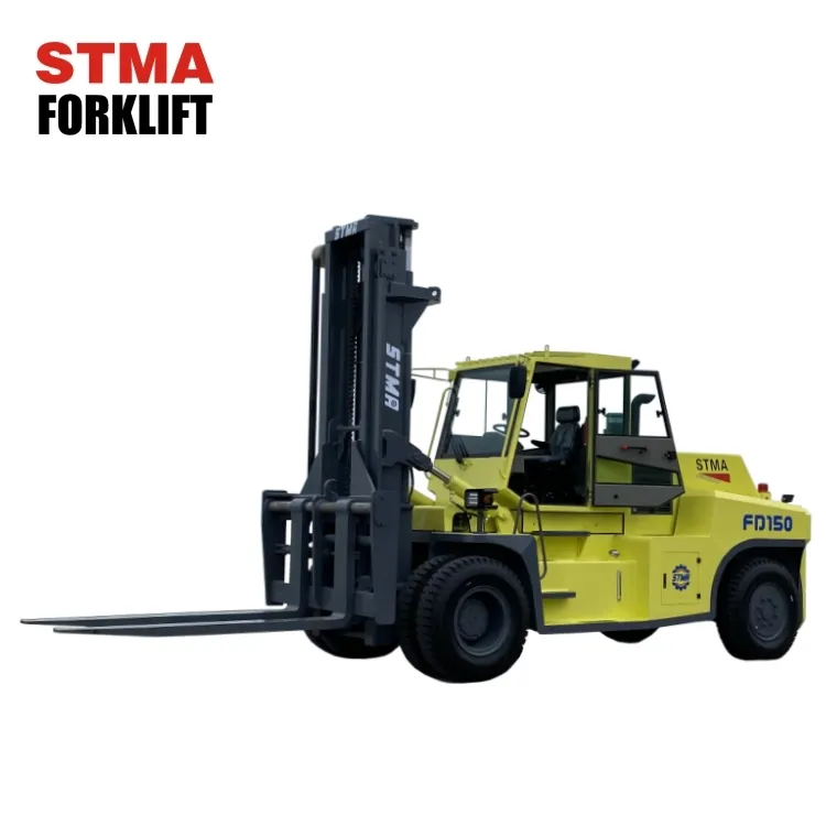 STMA Truk Fork Forklift 13Ton 13tn, Truk Fork Angkat Berat dengan Ban Kuat dan Pemosisian Garpu