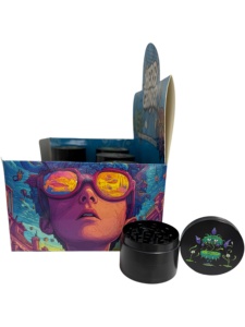 Round Zinc Alloy Manual Modern <b>Herb</b> <b>Grinder</b> 50mm with Full Printed Art Design for Accessory - Product Image 1