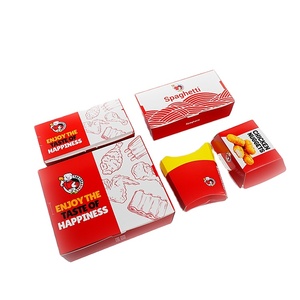 Tùy Chỉnh In Ấn Takeaway Burger Hộp Khoai Tây Chiên Pháp Khoai Tây Chiên Đường Phố Đồ Ăn Nhẹ Thức Ăn Nhanh Burger Bao Bì Hộp - Product Image 3