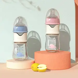 2023 novo BPA Livre Multifuncional Clear Glass Baby Mamadeira com dispenser fórmula Armazenamento de leite em pó