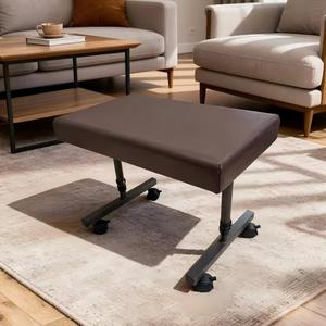 Wholesale Cheap Thick Padded Comfortable Adjustable Height Leg Rest Foot <b>Stool</b> with Castors - Product Image 2