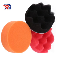 Tampon de polissage 12 pièces 3 pouces éponge de polissage polissage Kit de tampon de cirage outil de poignée de polissage pour tampon de polisseuse de voiture