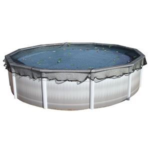 Grande couverture de <span class=keywords><strong>piscine</strong></span> ronde avec fonction marche/arrêt facile <span class=keywords><strong>Filet</strong></span> à feuilles en matériau PE avec logo Couverture d'hiver pour attraper les débris de feuilles - Product Image 1