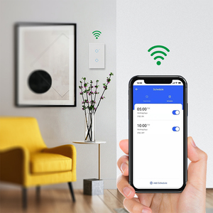 Các nhà sản xuất tuya gang nhà dẫn ánh sáng cảm ứng thủy tinh điện từ xa Alexa không dây thông minh Wifi tường chuyển đổi và ổ cắm - Product Image 5