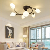 Plafonnier moderne de style nordique avec télécommande, alimenté par courant alternatif, en acier inoxydable, pour salon, salle à manger, chambre, couloir, balcon