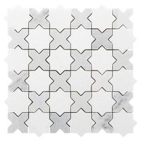 Classique blanc calacatta hexagone mosaïque forme blanc marbre mosaïque nouveau design pour salle de bain cuisine dosseret mosaïque