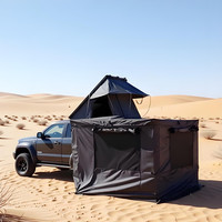 Auvent de voiture autoportant LLOYDBERG Offroad 360 degrés avec fermeture éclair en D, éclairage LED 3 couleurs, auvent latéral rétractable pour barre de toit