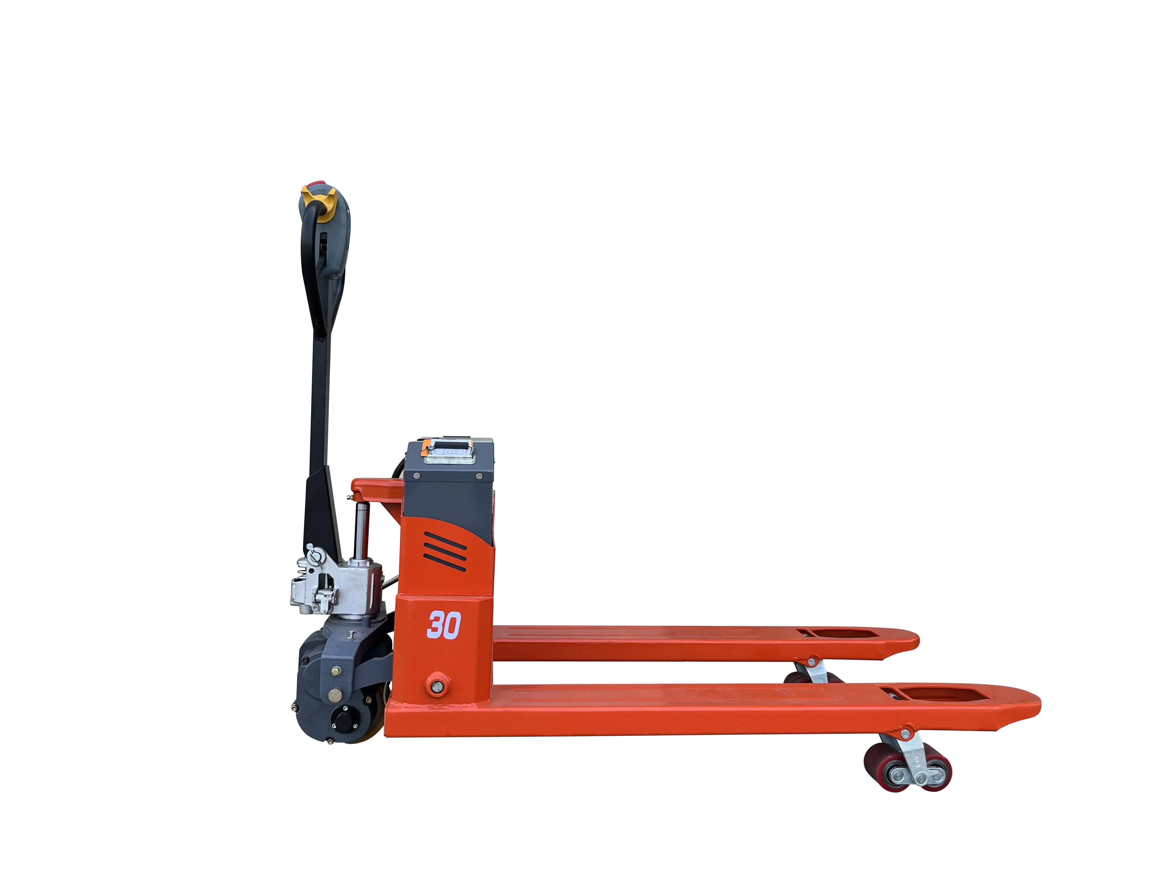 Hoge Kwaliteit Hydraulische Fles Jack Heftruck 3.0T Elektrische Handtruck Met Afneembare Pedaal Volledig Elektrische Pallet Truck