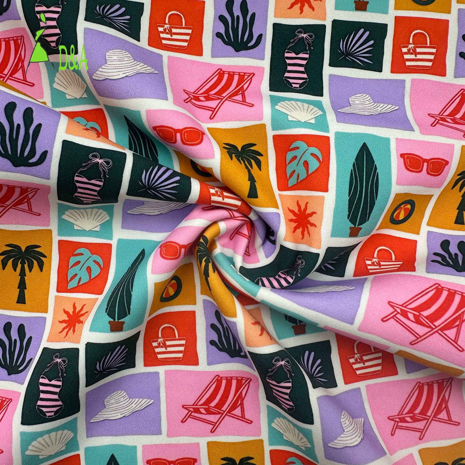 75% Nylon 25% Spandex 220GSM Double Sided Printed Jersey Fabric for Yoga Leggings Gym Wear High Stretch OEM
