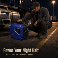Groupe électrogène portable à essence DC 24V 1600W à faible bruit (≤72dB) avec démarrage automatique pour camion, camping-car, climatisation de stationnement