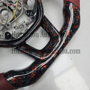 Volante de Coche de Cuero Perforado Rojo de Fibra de Carbono Forjado, Nuevo, para Honda Civic 11ª Generación - Product Image 3