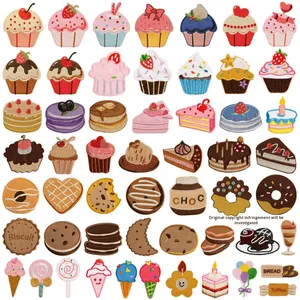 Parche bordado autoadhesivo con diseño de pastel, galleta, postre y comida, estilo 'Sweet Girl', para decoración de fundas de teléfono y bolsos - Product Image 1