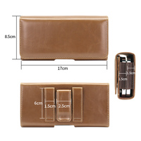 Étui en cuir universel avec pochette à clip pour ceinture Porte-carte d'identité en matériau PU Pochette pour téléphone Fonction de protection pour iPhone