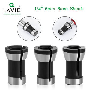 LAVIE <b>Router</b> Collet Adapter 1/4 6mm 8mm Shank Steel Alloy <b>Woodworking</b> - Product Image 3