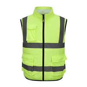 <span class=keywords><strong>Gilet</strong></span> rafraîchissant pour homme avec fermeture éclair et ventilateur, respirant, 100% polyester, réfléchissant, sans manches, veste de travail d'extérieur, logo personnalisé - Product Image 4