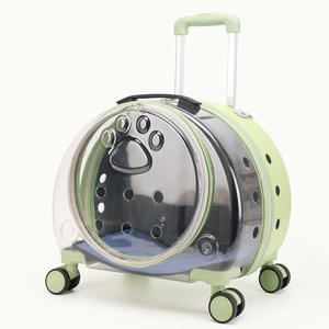 Transparent Plastic Pet Dog <b>Cat</b> <b>Backpack</b> Wheels Breathable Trolley Travel Box Airline Approved Fashion <b>Cat</b> Transport Carrier - Product Image 5