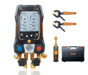 Testo 557s Smart Vacuum Kit Smart Digital <span class=keywords><strong>Manifold</strong></span> com vácuo sem fio e pinça temperatura sondas Stock - Product Image 1