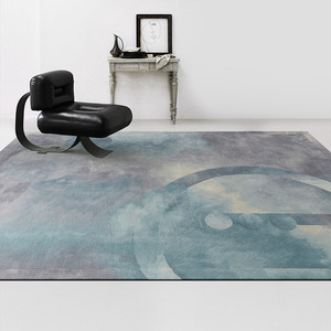 พรมใยสาหร่ายทำมือ รูปทรงสี่เหลี่ยมผืนผ้า ลายเรขาคณิตแบบนามธรรม เป็นมิตรกับสิ่งแวดล้อม เหมาะสำหรับห้องนั่งเล่นและห้องนอน - Product Image 2