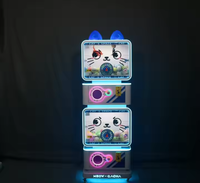 Vente en gros d'usine Jouet d'amusement Capsule Machine de jeu Chat de dessin animé Distributeur automatique d'œufs torsadés à vendre